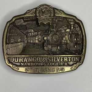 Durango Silverton Railroad Belt Buckle Colorado Narrow Gauge‎ RR Metal Train